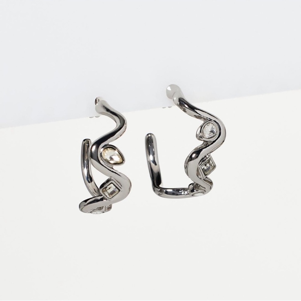 Nwt  serpentine post hoop earrings anthro